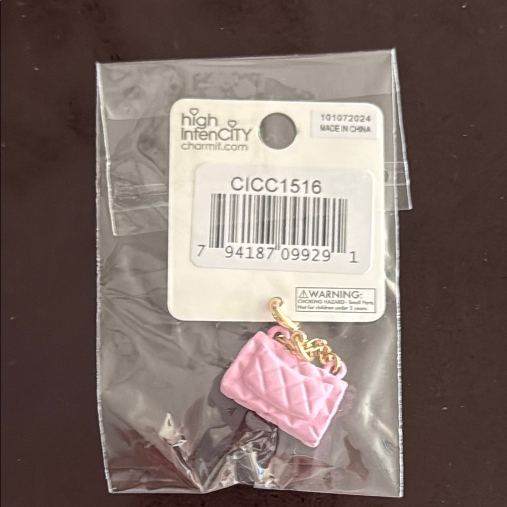 Pink Quilted Purse Charm - Picture 3 of 7